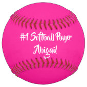 Balle De Softball Couleur rose chaude (Devant)