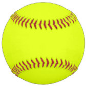 Balle De Softball couleur solide jaune fluorescent (Dos)
