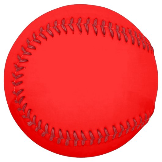 Balle De Softball Couleur solide rouge | Classique | Élégant | tenda (Devant gauche)