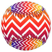 Balle De Softball Couleurs Chevron Dégradé (Dos)