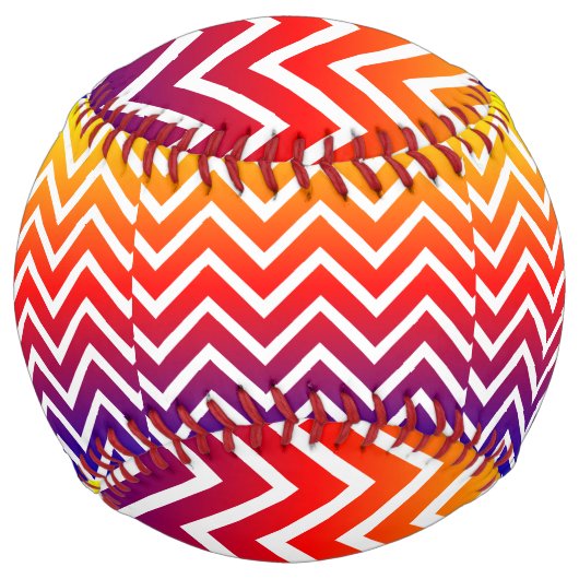Balle De Softball Couleurs Chevron Dégradé (Devant)