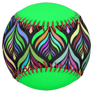 Balle De Softball Couleurs pliantes Abstrait Arc-en-ciel