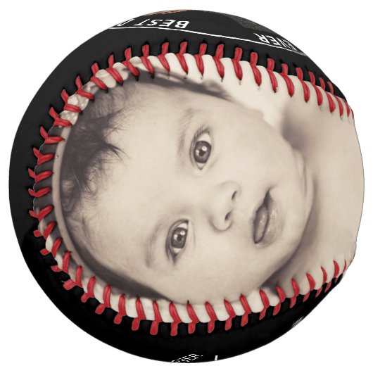 Balle De Softball Coutume de fête des pères personnalisée (Devant gauche)