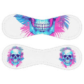 Balle De Softball Crâne floral en style Vaporwave (Panneaux)