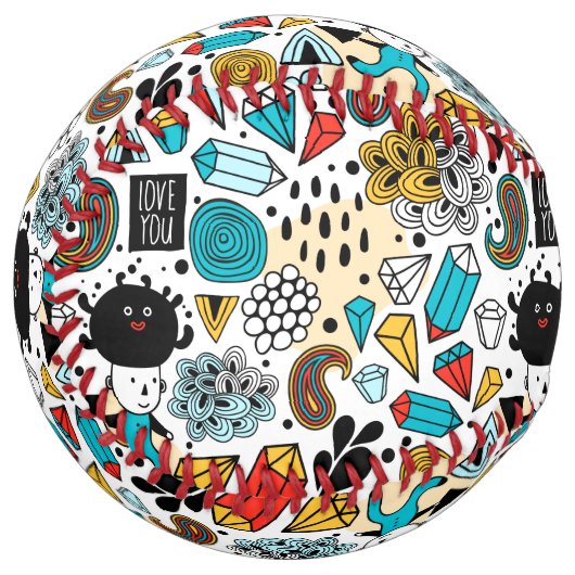 Balle De Softball Crazy head (Devant gauche)