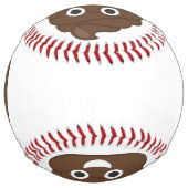 Balle De Softball Crazy Silly Brown Poop Emoji (Dos)