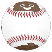 Balle De Softball Crazy Silly Brown Poop Emoji (Devant)
