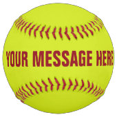 Balle De Softball Créer votre propre nom Monogramme Message (Dos)