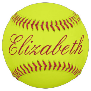 Balle De Softball Créer votre propre nom Monogramme Message