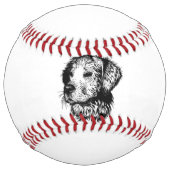 Balle De Softball Croquis en tête de canine (Dos)