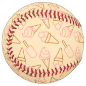 Balle De Softball Cuisine estivale avec contours de glace (Devant gauche)