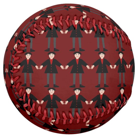 Balle De Softball Cute Halloween Vampire Patterned (Devant gauche)