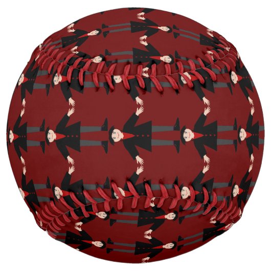 Balle De Softball Cute Halloween Vampire Patterned (Dos)