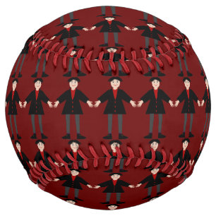 Balle De Softball Cute Halloween Vampire Patterned