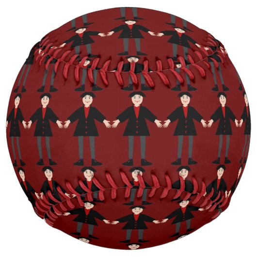 Balle De Softball Cute Halloween Vampire Patterned (Devant)