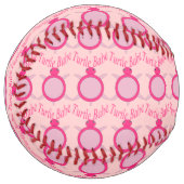 Balle De Softball Cute Rose Turtle Baby Softball (Devant gauche)