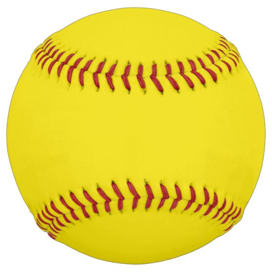 Balle De Softball Dandelion solide jaune (Devant)