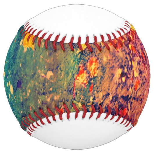 Balle De Softball Déchirure psychédélique | Monogramme Abstrait arc- (Dos)