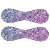 Balle De Softball Design floral complexe dans les tons violets et bl (Panneaux)