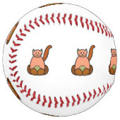 Balle De Softball dessin animé de chat Brown (Devant gauche)
