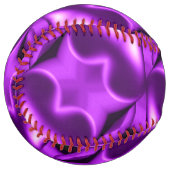 Balle De Softball Deux Coeurs Violets (Devant gauche)