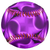 Balle De Softball Deux Coeurs Violets (Devant)