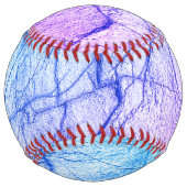 Balle De Softball Deux tons de marbre pourpre (Dos)