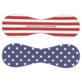 Balle De Softball Drapeau américain patriotique | Nom (Panneaux)