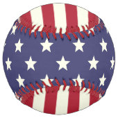 Balle De Softball Drapeau américain patriotique | Nom (Dos)