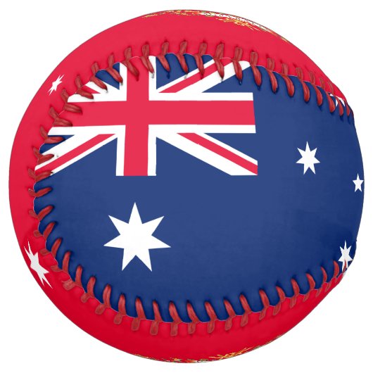 Balle De Softball Drapeau australien et blason patriotique (Devant gauche)