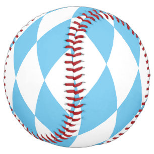 Balle De Softball Drapeau bleu et blanc Bavière Rhombus Motif