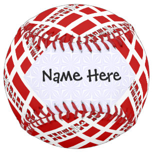 Balle De Softball Drapeau danois danois personnalisé en mosaïque
