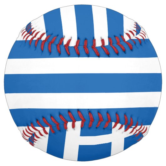 Balle De Softball Drapeau de la Grèce (Devant)