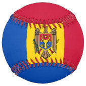 Balle De Softball Drapeau de la Moldavie (Dos)