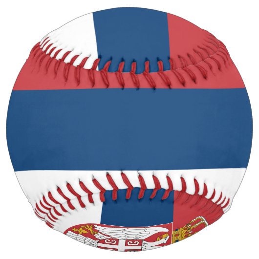 Balle De Softball Drapeau de la Serbie (Devant)
