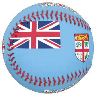 Balle De Softball Drapeau des Fidji et Armoiries Patriotique