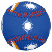 Balle De Softball Drapeau et blason des Îles Marshall Patriotique (Dos)