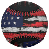 Balle De Softball Drapeau Grunge U.S.A (Dos)