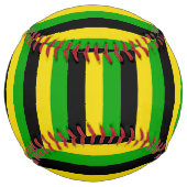 Balle De Softball Drapeau jamaïcain rayé de couleurs (Dos)