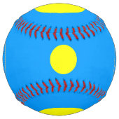 Balle De Softball Drapeau Palaos et blason Patriotique (Dos)