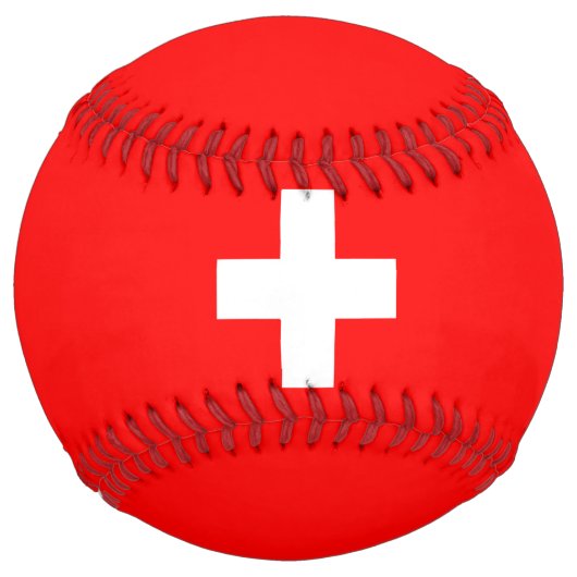 Balle De Softball Drapeau Suisse (Devant)