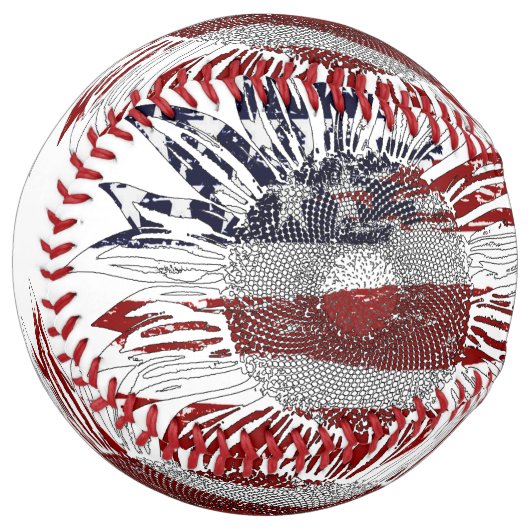 Balle De Softball Drapeau tournesol (Devant gauche)