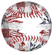 Balle De Softball Drapeau tournesol (Dos)