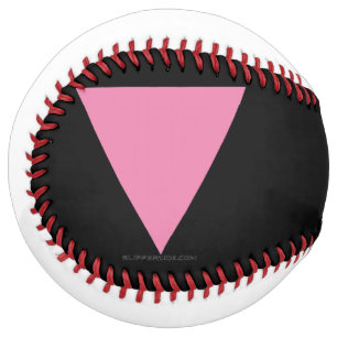 Balle De Softball Drapeau triangle rose de SlipperyJoe's symbole ros