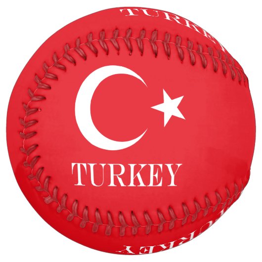 Balle De Softball Drapeau turc (Devant gauche)