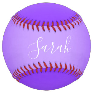 Balle De Softball Écriture violette ombrée et texte blanc modifiable