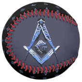 Balle De Softball Esprit maçonnique (bleu) (Devant gauche)