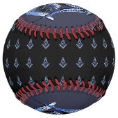 Balle De Softball Esprit maçonnique (bleu) (Dos)