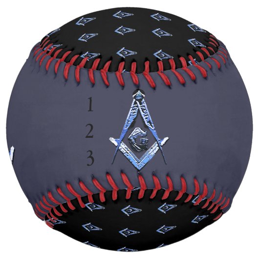 Balle De Softball Esprit maçonnique (bleu) (Devant)