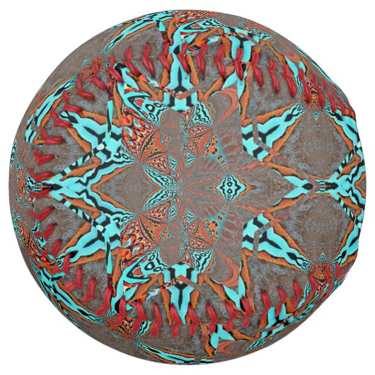 Balle De Softball Étoile fractale de la complexité (Devant gauche)